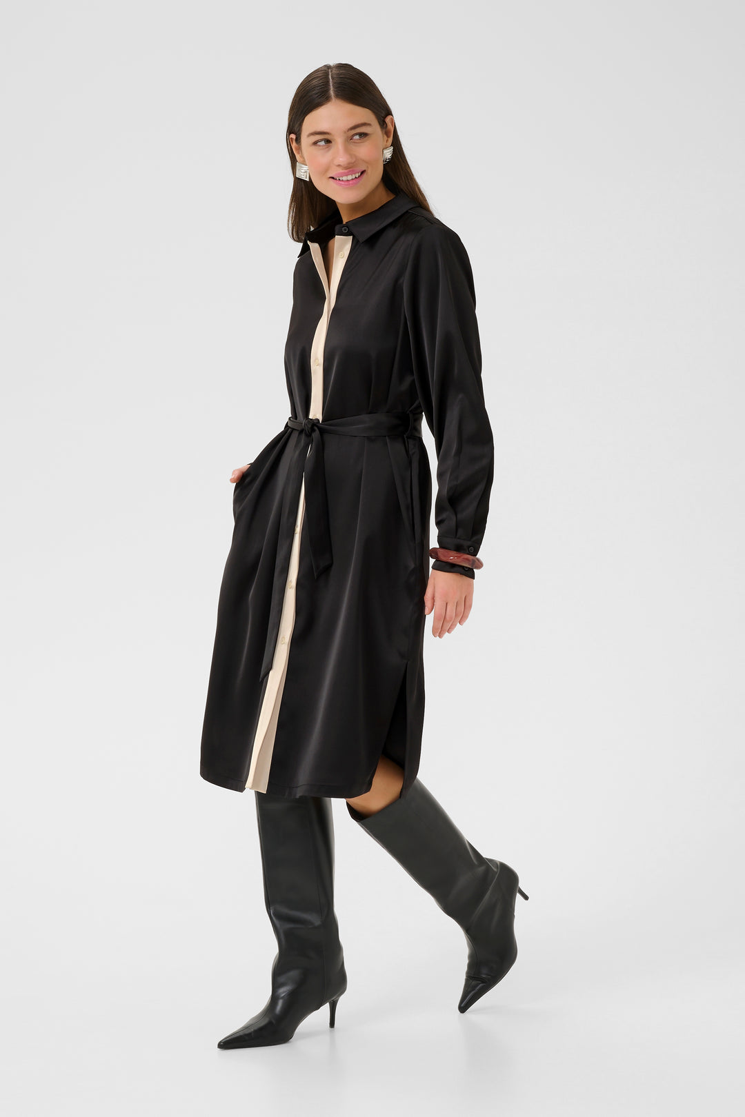 Annabelle Shirt Dress Black