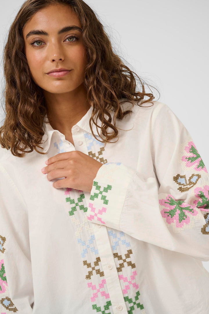 Breezy Shirt Spring Gardenia