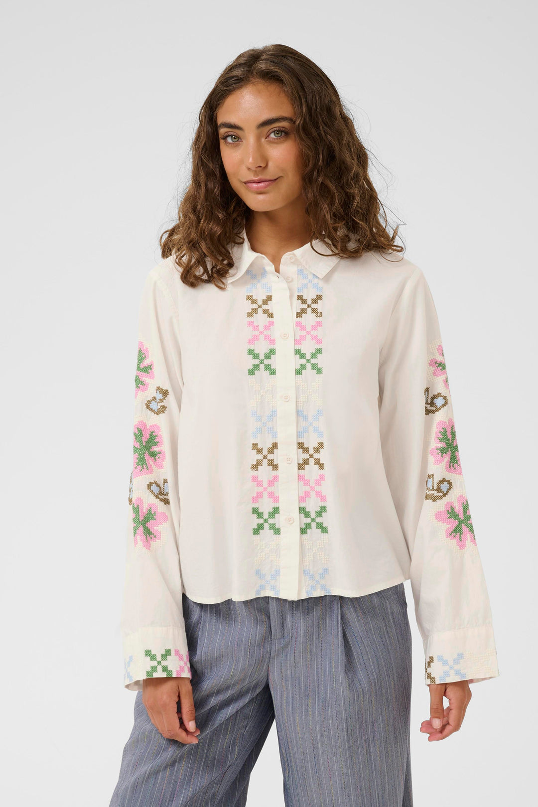 Breezy Shirt Spring Gardenia