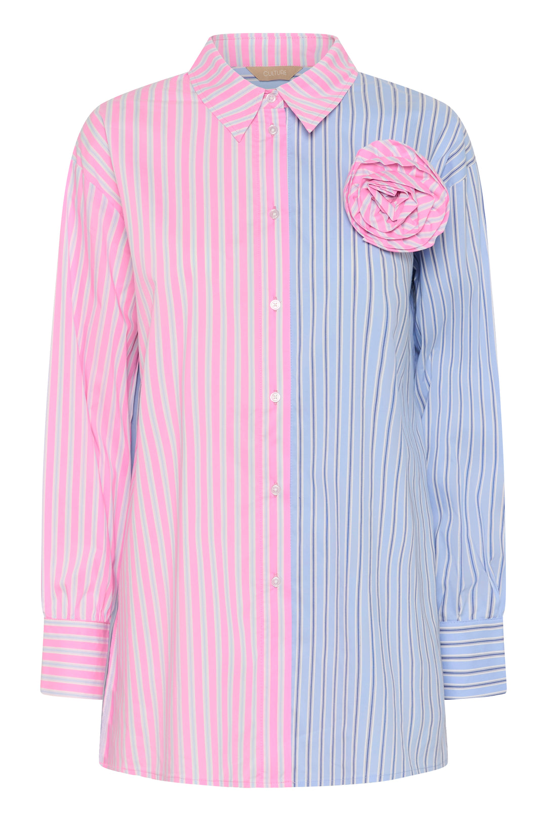 Art Shirt Pink & Blue Stripe