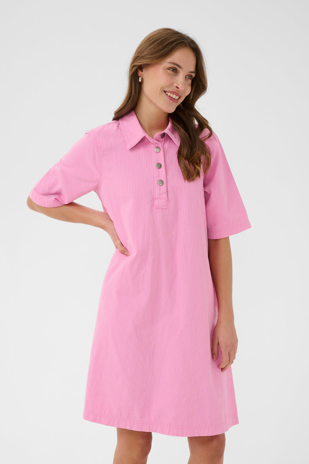 Anya Short Sleeve Dress Pink