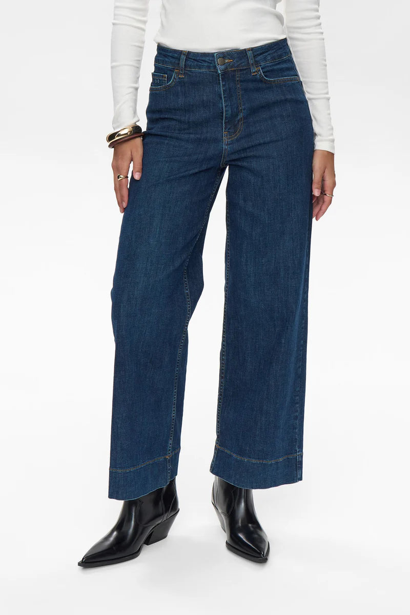 Paris Cropped Jeans Dark Blue Denim