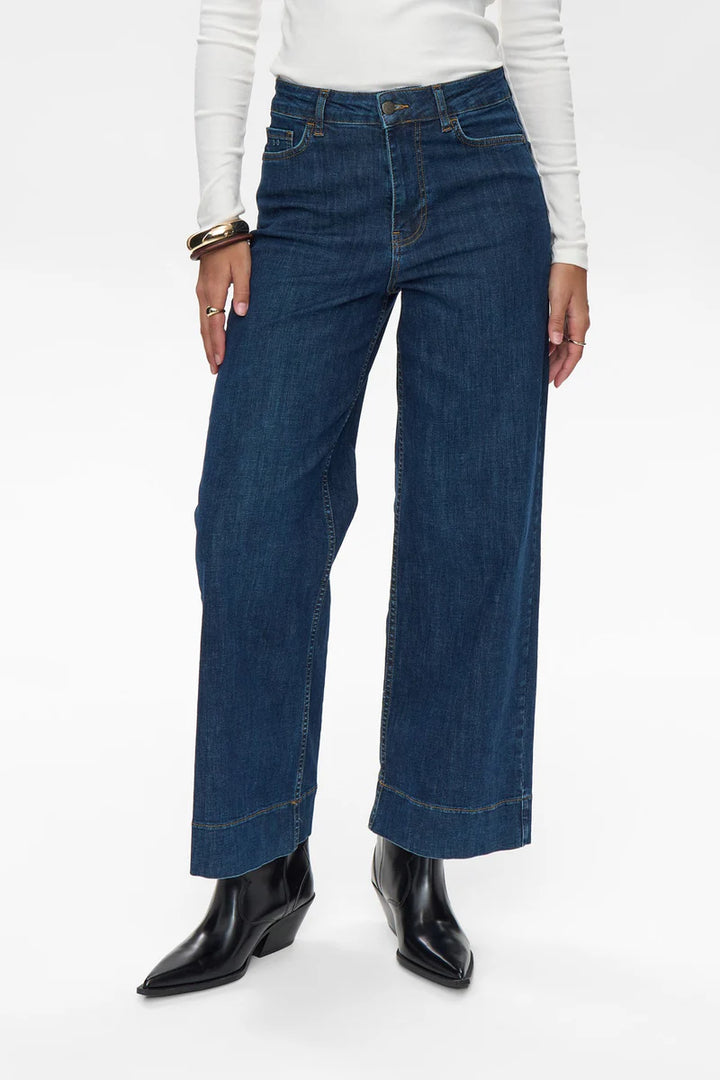 Paris Cropped Jeans Dark Blue Denim