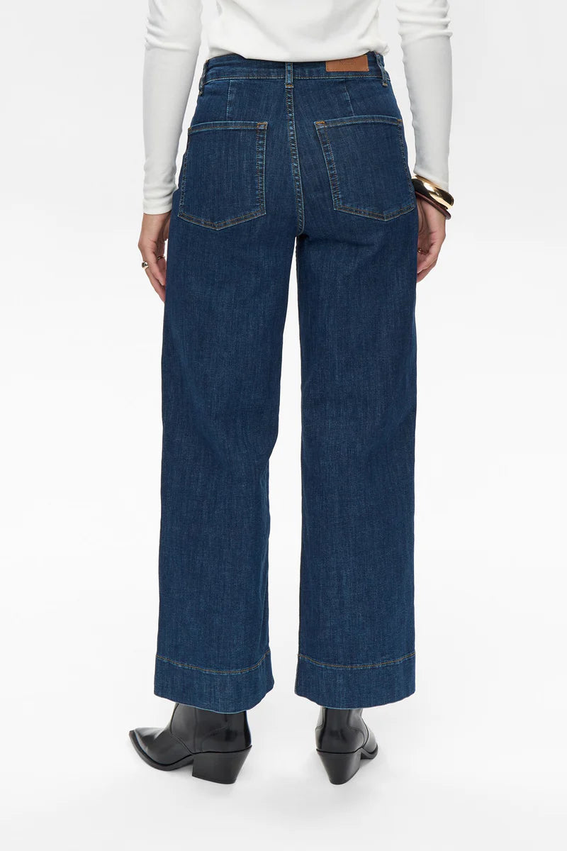 Paris Cropped Jeans Dark Blue Denim