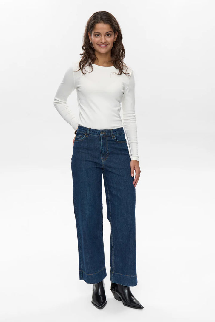 Paris Cropped Jeans Dark Blue Denim