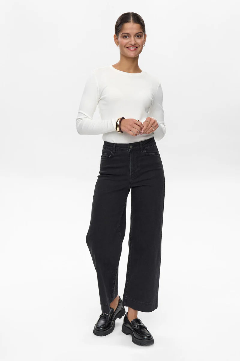Paris Cropped Jeans Black
