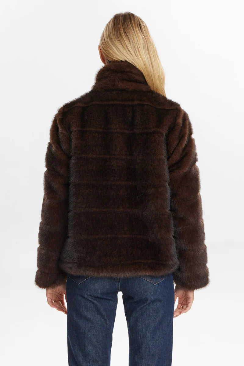 Windall Faux Fur Jacket Brown