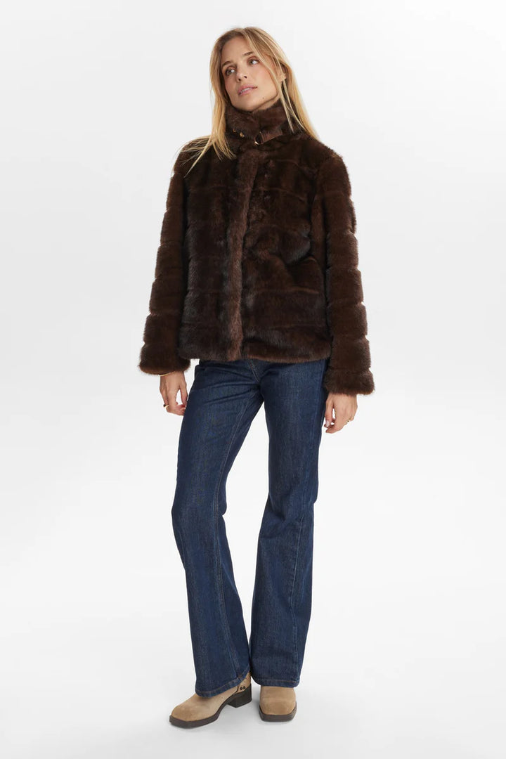 Windall Faux Fur Jacket Brown