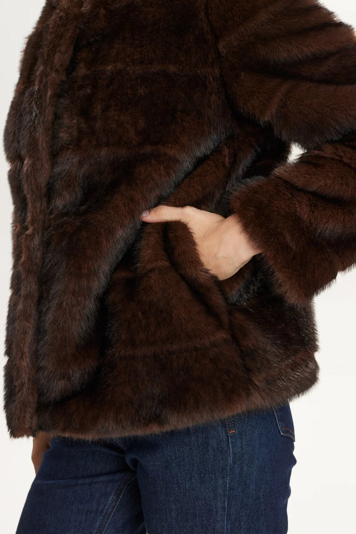 Windall Faux Fur Jacket Brown