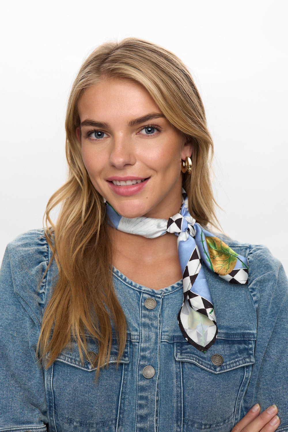 Mocha Satin Scarf Vibrant Green