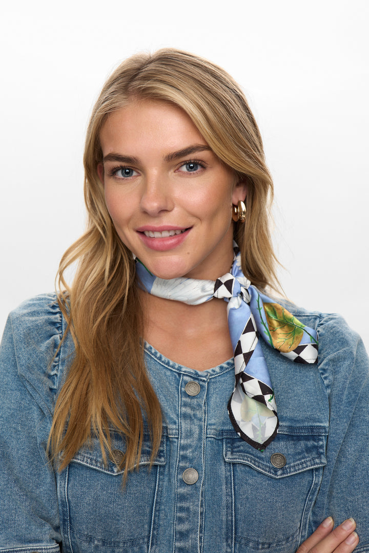 Mocha Satin Scarf Vibrant Green