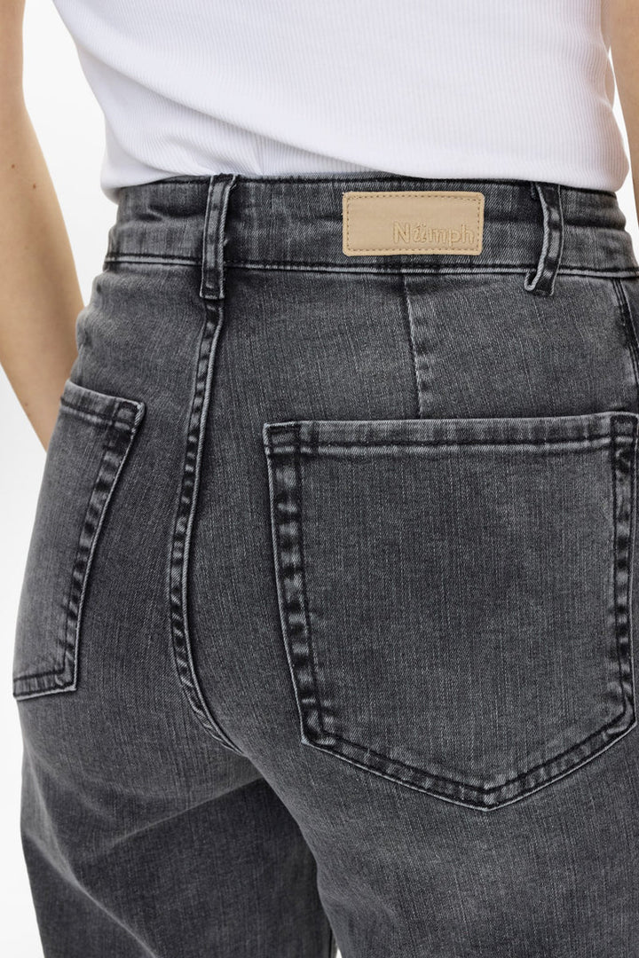 Paris High Rise Wide Leg Jeans Black Wash