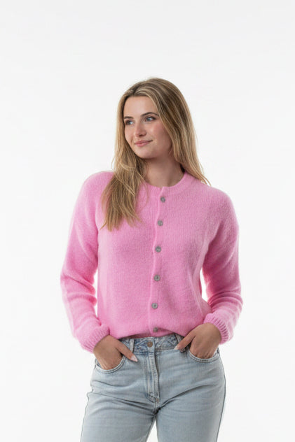 Flamingo Cardigan Bubble Gum Pink