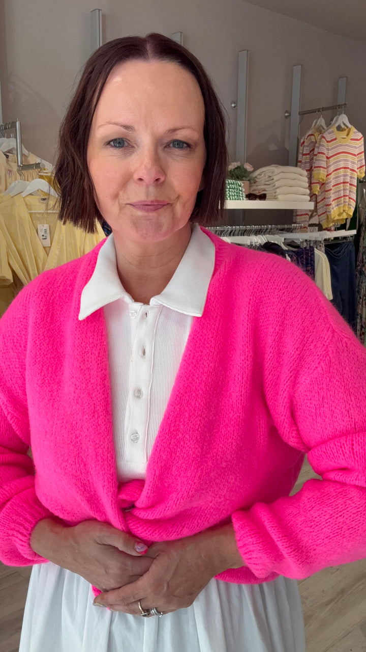 PRE-ORDER Flamingo Cardigan Neon Pink