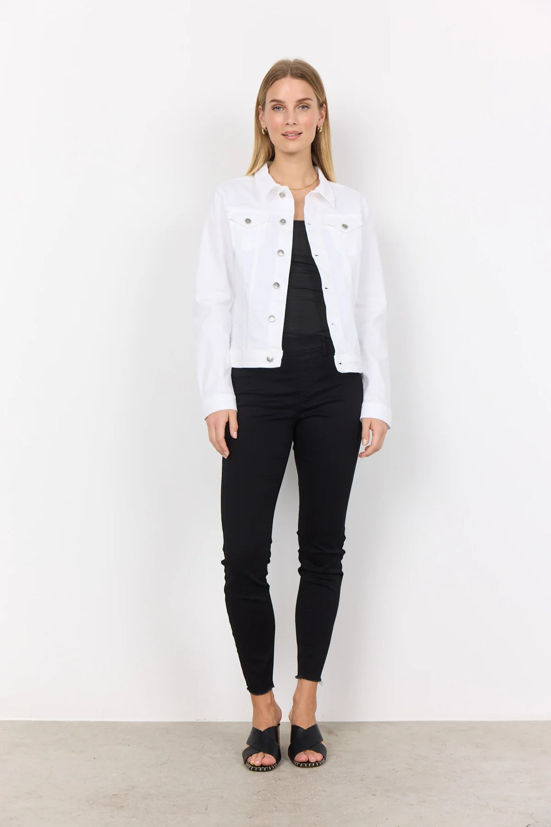 Erna 2 Denim Jacket White