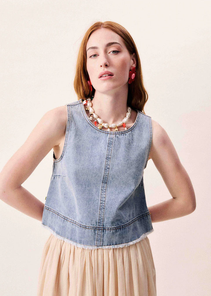 Aqualina Denim Top