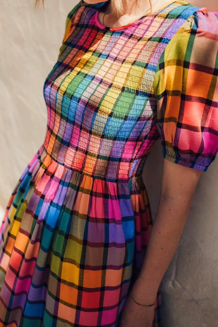 Yolanda Midi Shirred Dress