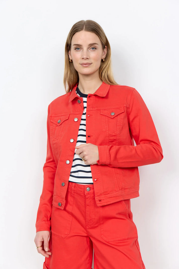 Erna 2 Denim Jacket Red