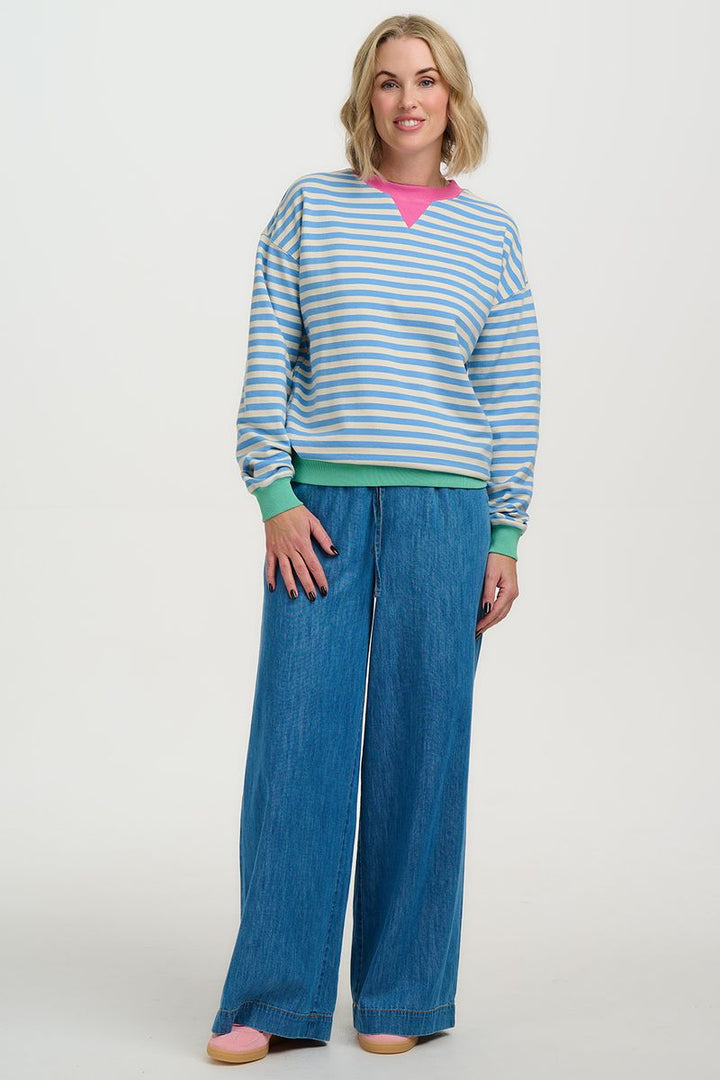 Lucia Sweatshirt Blue Stripe