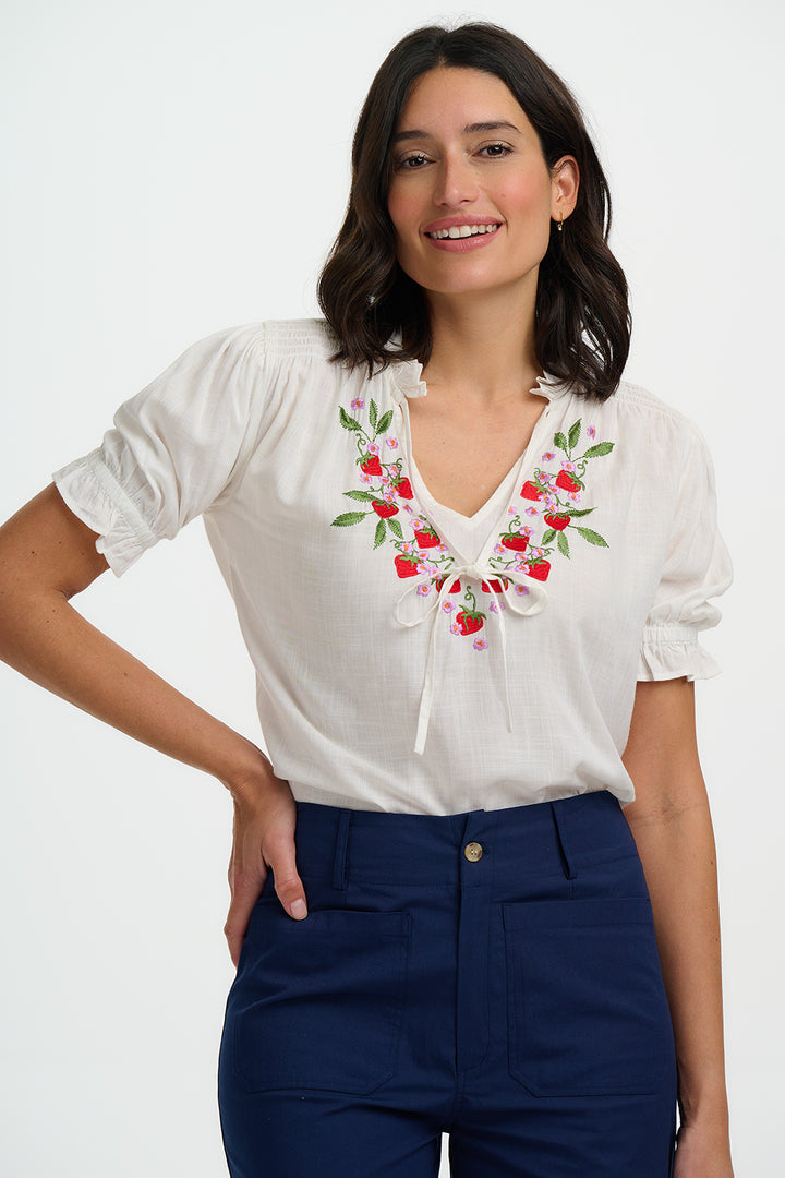 Angelique Shirred Top