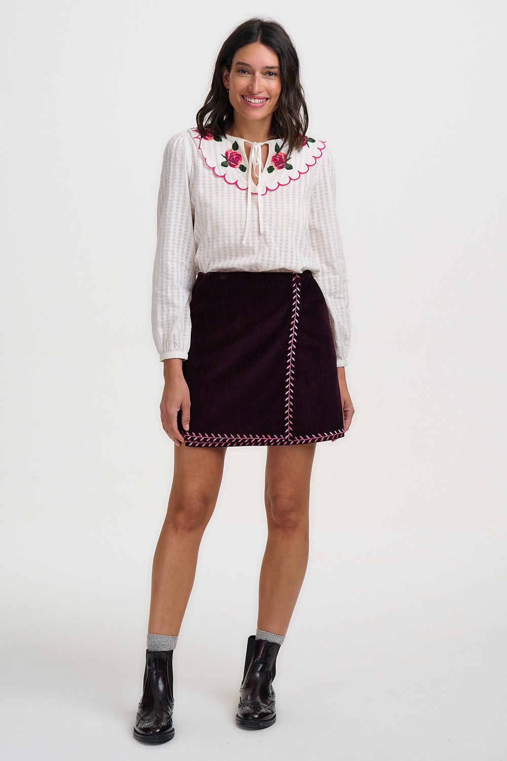 Nessie Scallop Collar Blouse