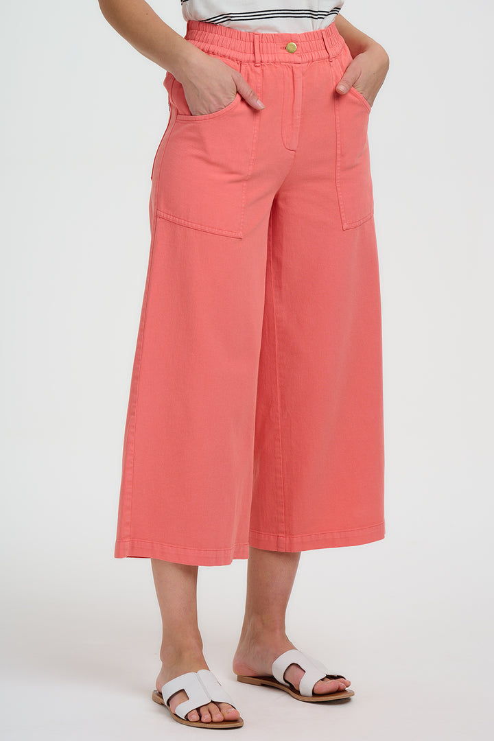 Charlene Cropped Trousers Coral