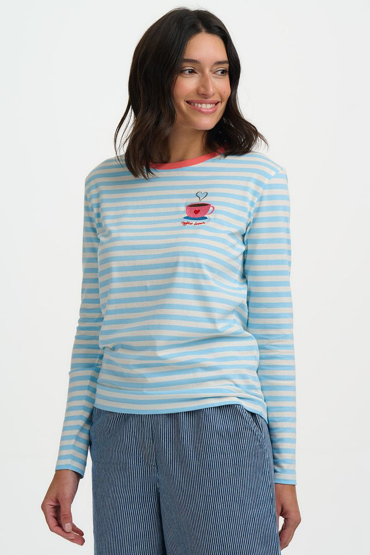 Brunswick Jersey Top Blue Stripe