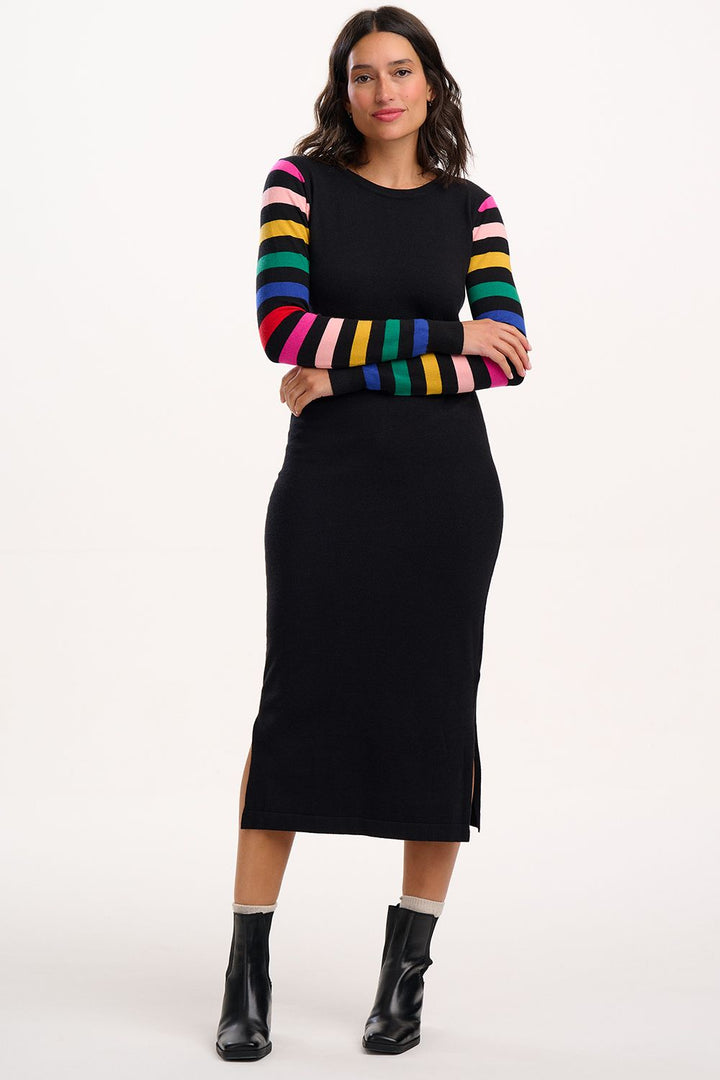 Liselle Knit Midi Dress Black