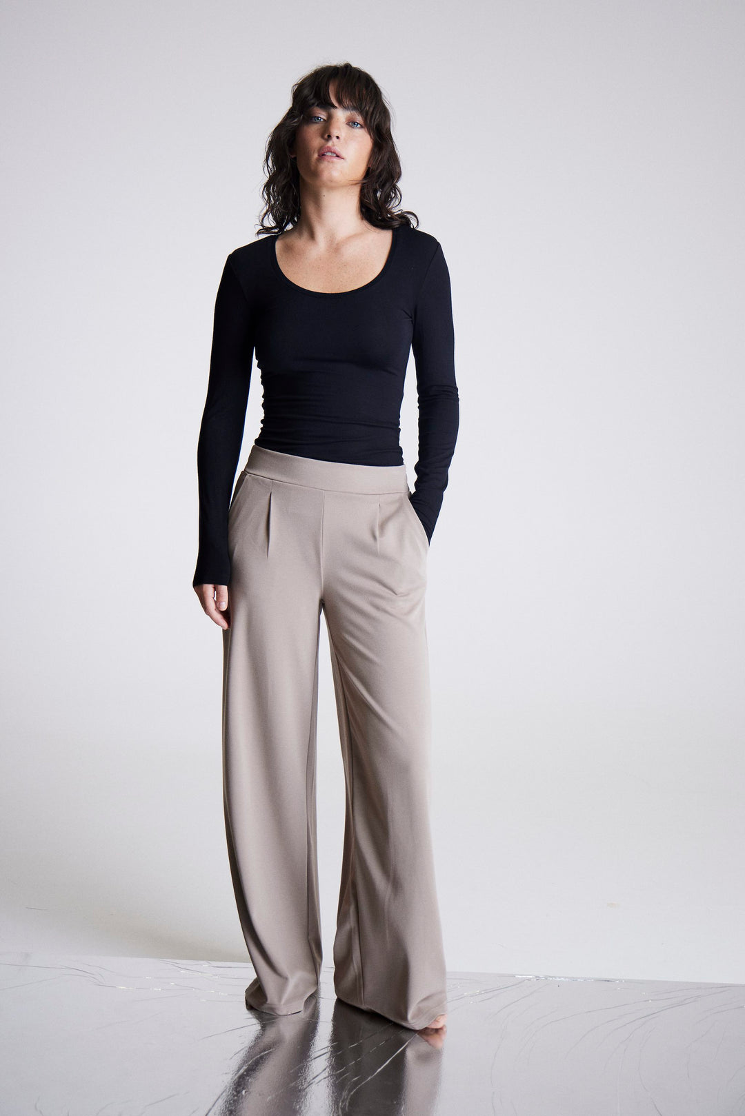 Kate Wide Leg Long Trousers