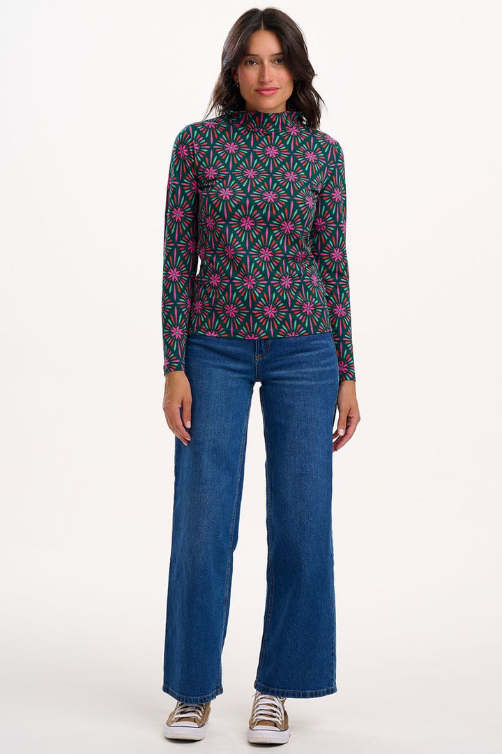 Annika Turtleneck Jersey Top