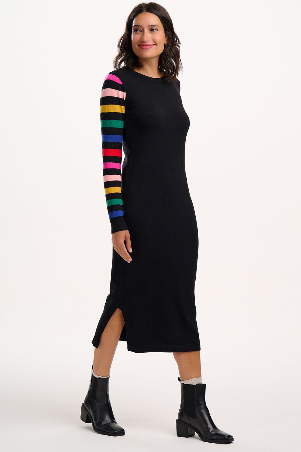 Liselle Knit Midi Dress Black