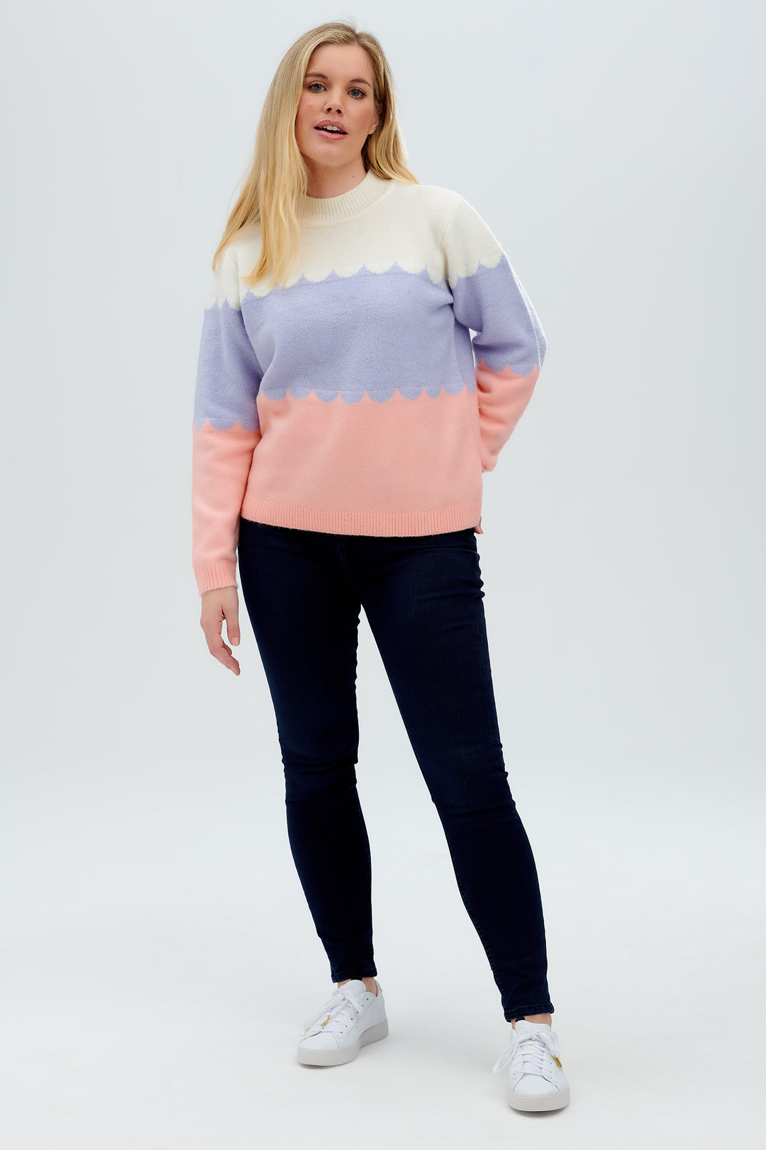 Vivian Jumper Scallop Stripes
