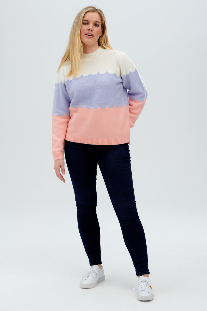 Vivian Jumper Scallop Stripes