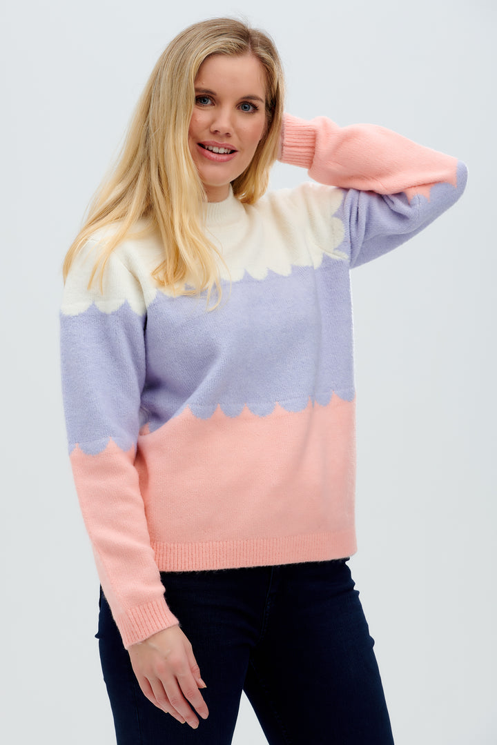 Vivian Jumper Scallop Stripes
