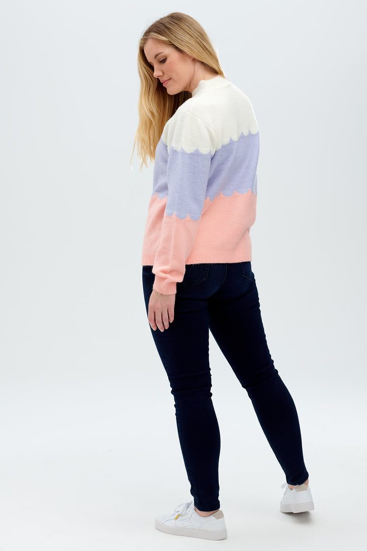 Vivian Jumper Scallop Stripes